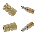 4Pcs M18x1.5mm Pressure Washer Hose Connector Quick Coupler Male & Female