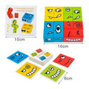 Montessori Geometrics Expression Puzzles Wooden Logical Thinking Training Early