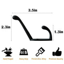 9 Pack heavy duty Coat Hooks Wall Mounted for Hat hardware Dual Prong Retro