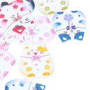 50Pcs Multicolor Cat 2 Holes DIY Wooden Buttons Sewing Scrapbooking Accessor ME