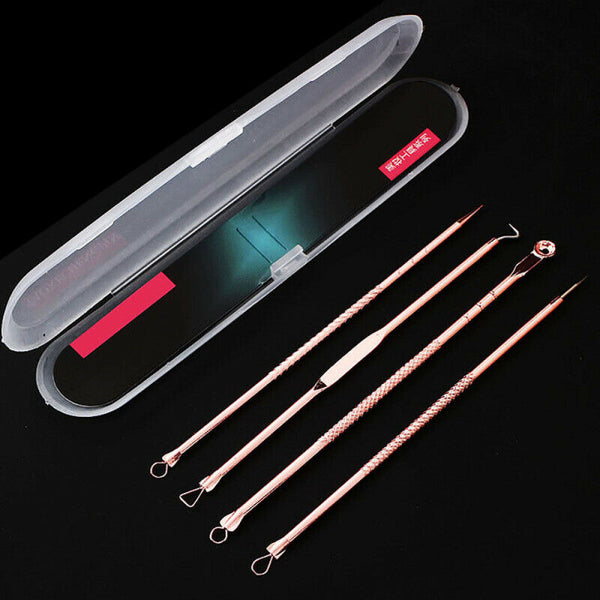 4pcs Blackhead Remover Acne Blemish Pimple Whitehead Extractor Cleaning To YYJ