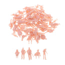 60pcs 1:87 HO Scale 15mm Human Unpainted People Figures ,Railway Street Models