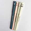 4 Pcs/Set Cute Animal Panda Mouse Erasable Gel Ink Pen 0.35Mm Gel Pen Schoo T2V9