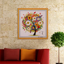 DIY Colorful Four Season Tree Counted Cross Stitch Kit Embroidery Summer