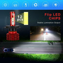1 Pair Super Bright Auto Truck LED Headlight Bulbs H4 6500K 9-30V White Beam