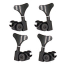 2+2 Sealed Bass Tuning Pegs Keys Machine Head Tuners for Bass, Black