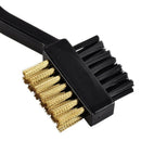 Groove Brush Kit Tool Golf Club Ball 2 Sided Nylon Brass Wires Cleaning Cleaner