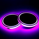 Car Led Light Water Bottle Mat Coaster Anti-Slip Colorful Light Coaster Cha