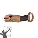 Archery finger protect glove 3 finger pull bow arrow leather shooting gloves ME