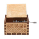 Retro Wooden Hand Cranked Birthday Music Box Gift Household Decor Ornament