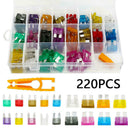 Car Blade Fuse Assortment Assorted Kit Blade Set Auto 220 Pcs Truck Automotive