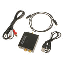 Digital Tos Coaxial to Analog Stereo Audio L/R Adapter with 3.5mm RCA Jack for