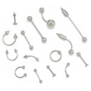 85pcs PRO 14G/16G Body Piercing Kits Needle Nipple Tongue Eyebrow Nose Lip Ring