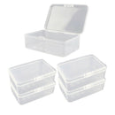 5 Pack Clear Plastic  Cosmetics Case Holder For Cotton Swabs Trinkets Coils