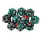 Set of 10 Green Coffee D20 Acrylic Dice for RPG D&D Gaming Twenty Sided Die