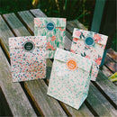 4x Flowers Craft Paper Gift Bag Candy Food Gift Bags with StickerforChristma Gw