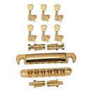 Electric Guitar Roller Saddle Tailpiece & 6R Tuner for Les Paul EPI Tune Or