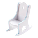 2Pieces Mini Wooden 1/12 Scale Miniatures Furniture Rocking Chair Crafts