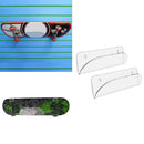 2x Clear Longboard Skateboard Wall Hanging Acrylic Rack Stand Storage Shelf