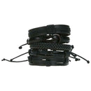 Fashion Korean Leather Weave Bracelet Wristband Braided Men Jewelry