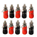 10pcs 4mm Banana Socket Binding Post Nut Plug Jack Male Connector Red and Black