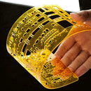7.87inx3.94in Plastic Circles Squares Hexagons Geometric Yellow Template Ru Q7N5