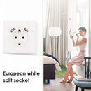 220-250V 16A 2-USB Port Wall Charger Power Adapter Socket Outlet Panel EU Plug