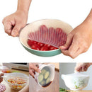 4Pack Stretch Reusable Silicone Bowl Food Storage Wraps Cover Seal Fresh Lids Nw
