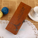 Retro Eiffel Tower Pen Pencil Case Holder Stationery Storage Wooden Box Students