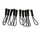10Pcs Zipper Pulls Slider Cord Puller Ends Lock Zip Clip Buckle For Bag