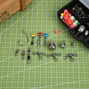 162pcs Fishing Accessories Kit Hooks Swivels Lead Fishing Sinker Tackle Box