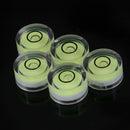 5Pcs mini round bubble spirit degree mark surface level ruler measuring lj