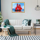 5D DIY Full Drill Diamond Painting Red Sailing Ship Cross Stitch Embroidery
