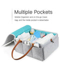 Large Diaper Caddy Organizer Baby Nursery Storage Basket With Zipper Lid