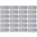 24 Rectangular Tin Cans with Screw Lid for Lip Balm,