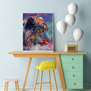 40x50cm Oil Painting By Numbers Leopard Profile DIY Canvas Drawing No Frame A