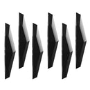 6pcs Car Door Anti Collision Bumper Strips Stickers Universal Black