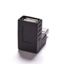 USB 2.0 A Male to Female Extension Cable 90 Degree Right Angle Adapter Plug OO