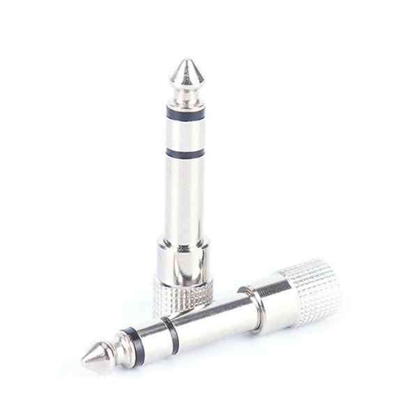2Pcs 6.5mm male plug to 3.5mm female jack stereo headphone audio adapteES