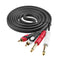 Dual 6.35mm to 2RCA Audio Cable DVD Mixer Connected Wire for Amplifier (2m)