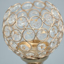Crystal Mosaic Candle Holder Wedding Events Light Holder Decor 25cm Golden