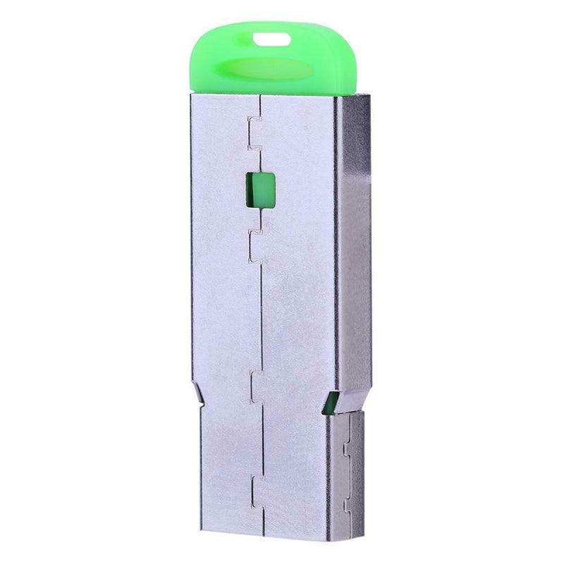 Mini Portable USB2.0 Port Metal Case Smart SD/TF Card for PC(Green)