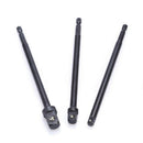 3Pcs Socket Adapter Set Hex Shank to Impact Driver Drill Tool 1/4 3/8 1/2 Inch