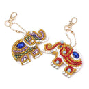 5pcs DIY Elephant Full Drill Special Shaped Diamond Painting Keychain Gifts