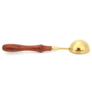 Retro Fire Sealing Wax Stick Metal Brass Spoon Wood Handle Furnace Pot Tool