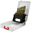 19Pcs Hss Drill Bit For Metal Titanium Coated High Speed Steel Drilling Bit