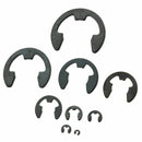 300pc E-Clip Assortment | SAE Black Oxide Fastener Set Retaining Ring Kit