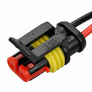 5x 2Pin Car Waterproof Electrical Connector Plug with Wire AWG Marine 6cm 3C 3C