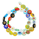 Glass Spacer Beads Bulk Colorful Buttons for DIY Jewelry 8MM, Approx. 48PCS