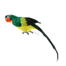Large Artificial Parrot Bird Realistic Home Decor Budgie Taxidermy Green
